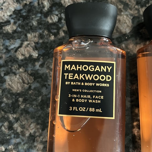 BATH & BODY WORKS3-IN-1 HAIR.FACE & BODY WASH MAHOGANY TEAKWOOD & OCEAN SET OF 4 - Picture 5 of 6